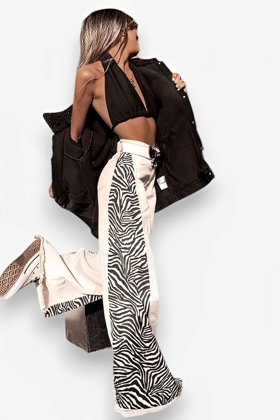 Stylish print stitching jeans - jeans from The Woman Concept