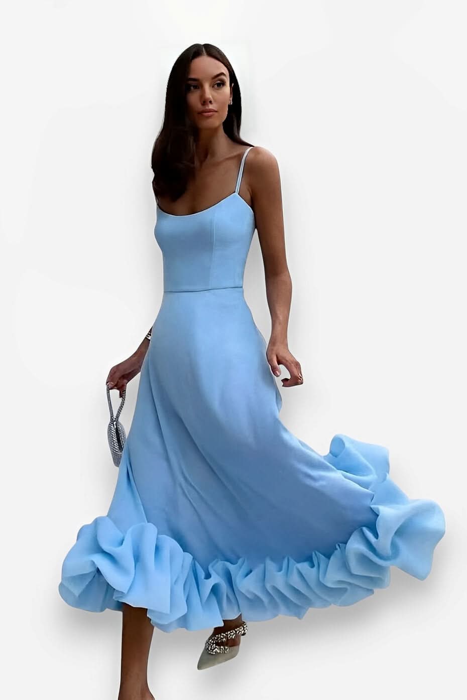 Large Swing 3D Flower A-Line Midi Dress - Midi Dresses from The Woman Concept