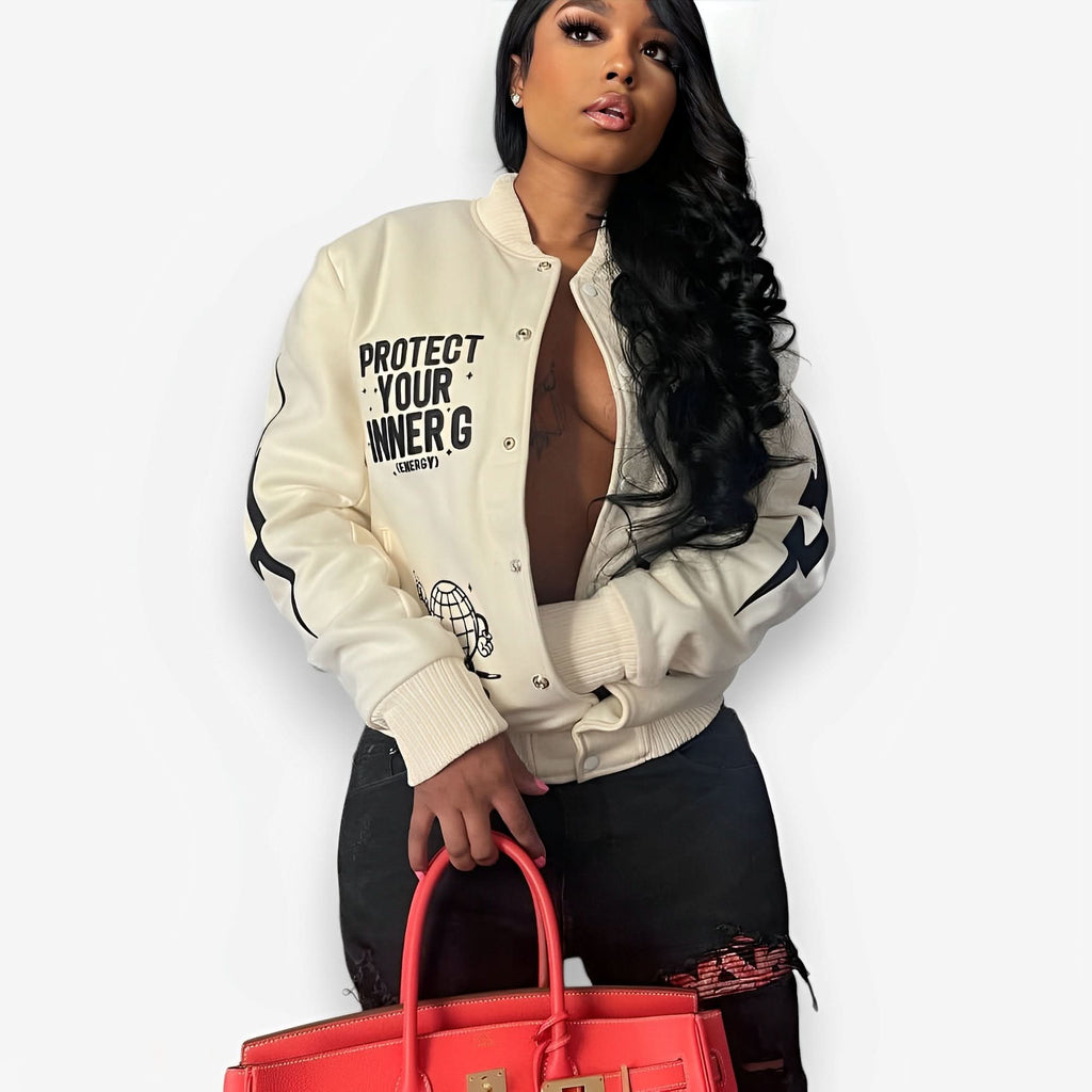 Printed baseball jacket - Coats & Jackets from The Woman Concept