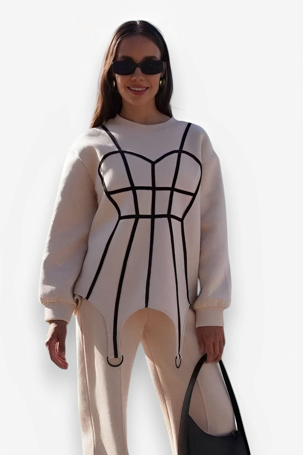 Loose Casual Round Neck Sweatshirt - Sweatshirt from The Woman Concept