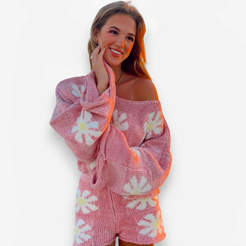 Casual Colorful Flower Woolen suit - Suits from The Woman Concept