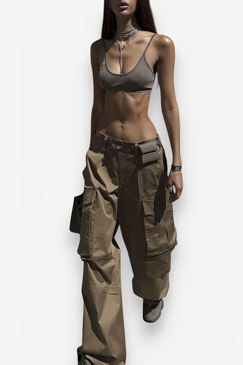Retro low-waist loose woven pants - Pants from The Woman Concept