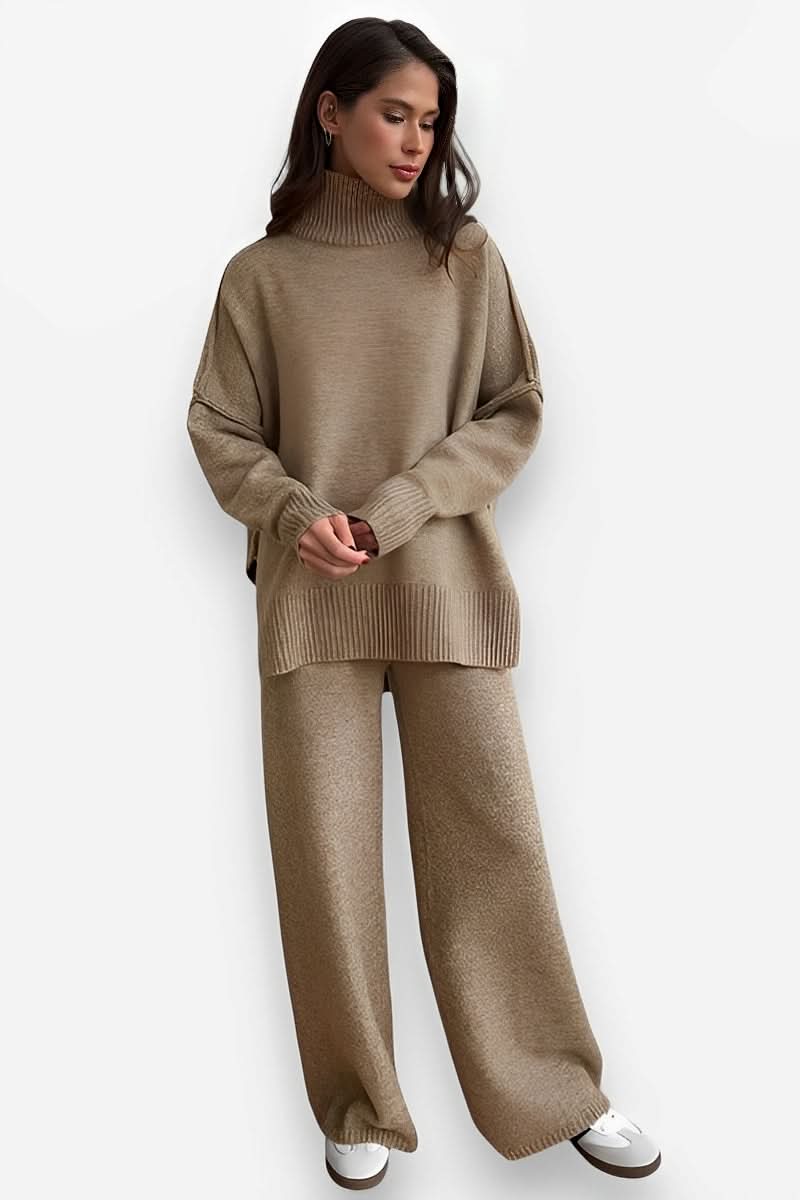 High-neck Sweater Suit - Two-Piece Sets from The Woman Concept