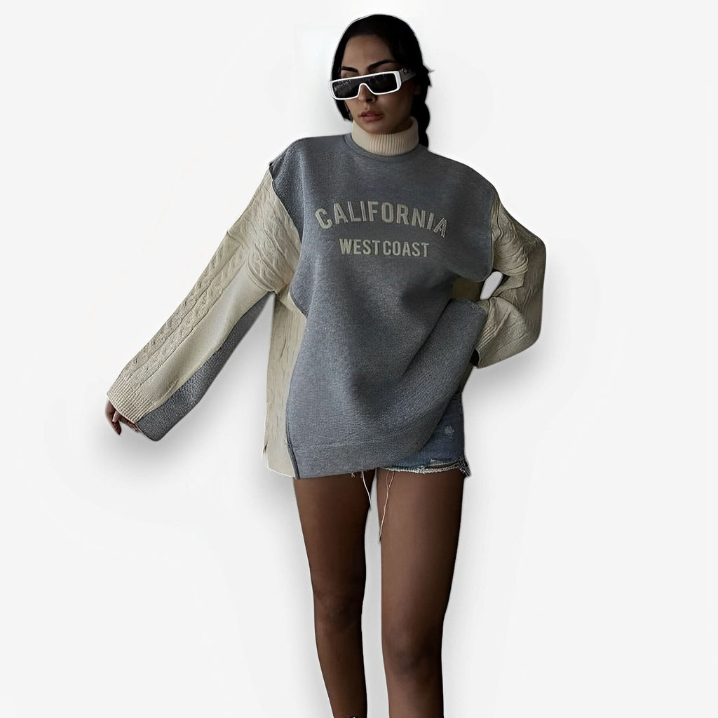 Letter print lazy style sweatshirt - Hoodies from The Woman Concept