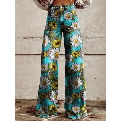 Casual Floral Wide Leg pants