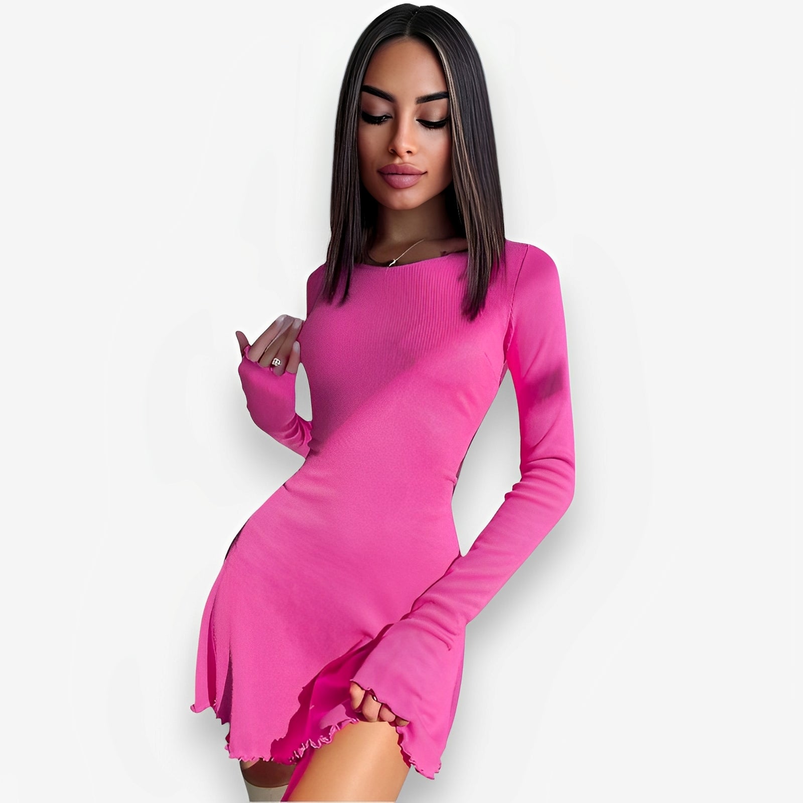 Back strap waist dress