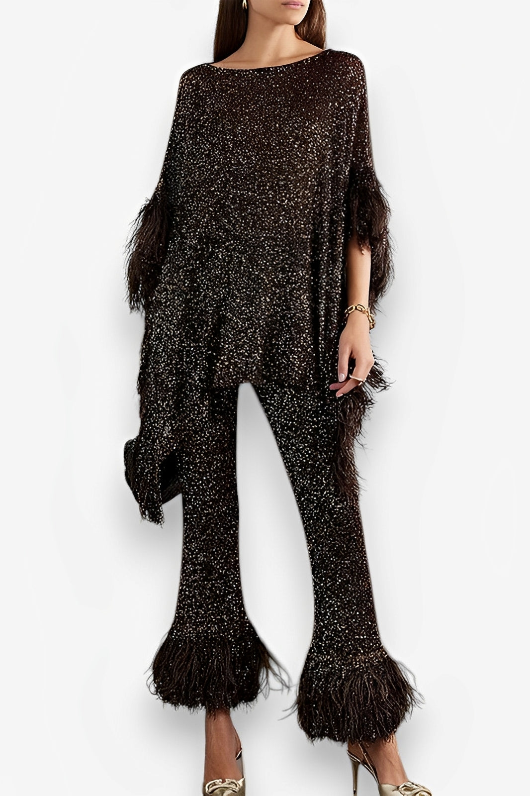 Sequin Tassel Pants Suit