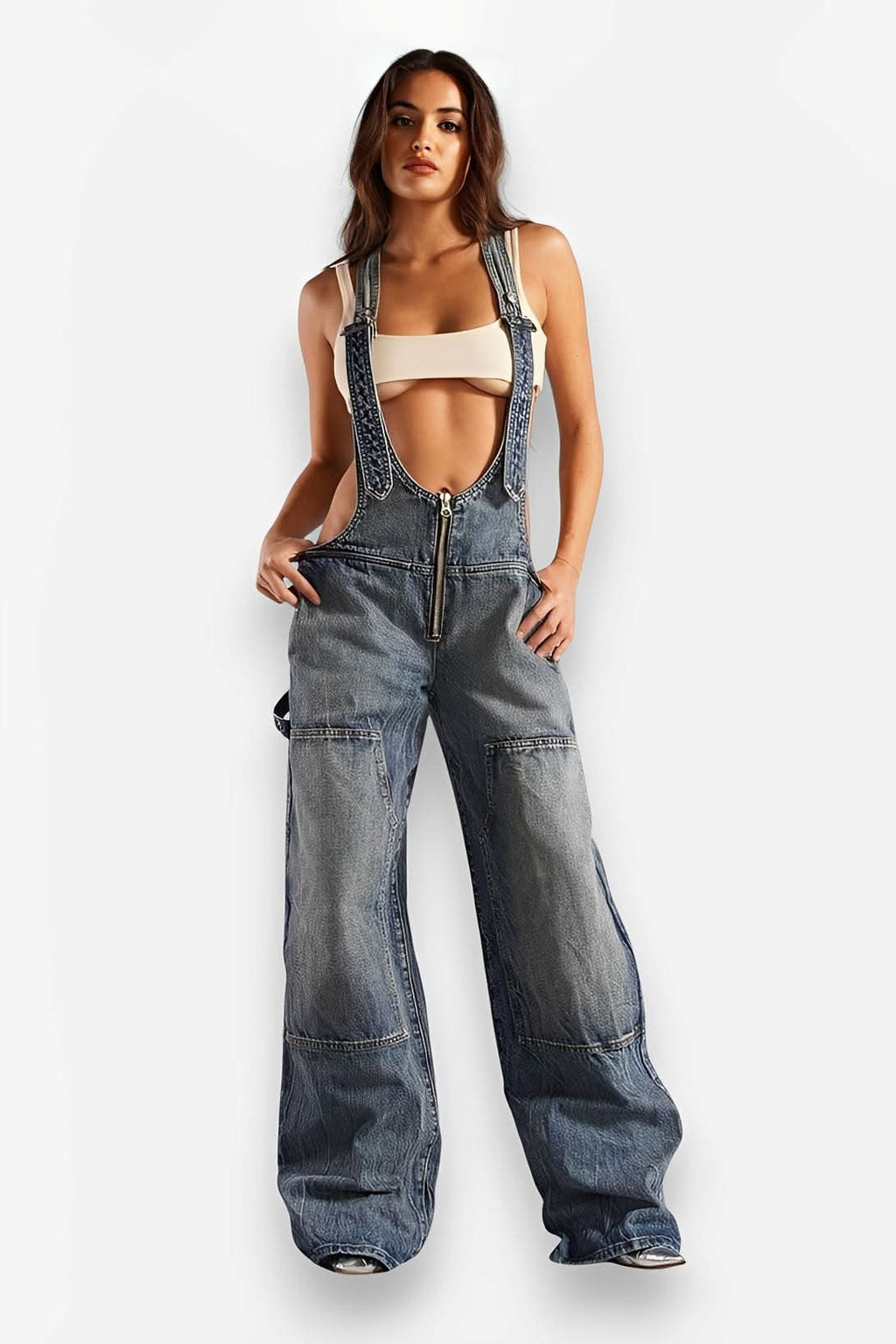 Loose Casual Pocket Wide-Leg Drape Pants - Pants from The Woman Concept