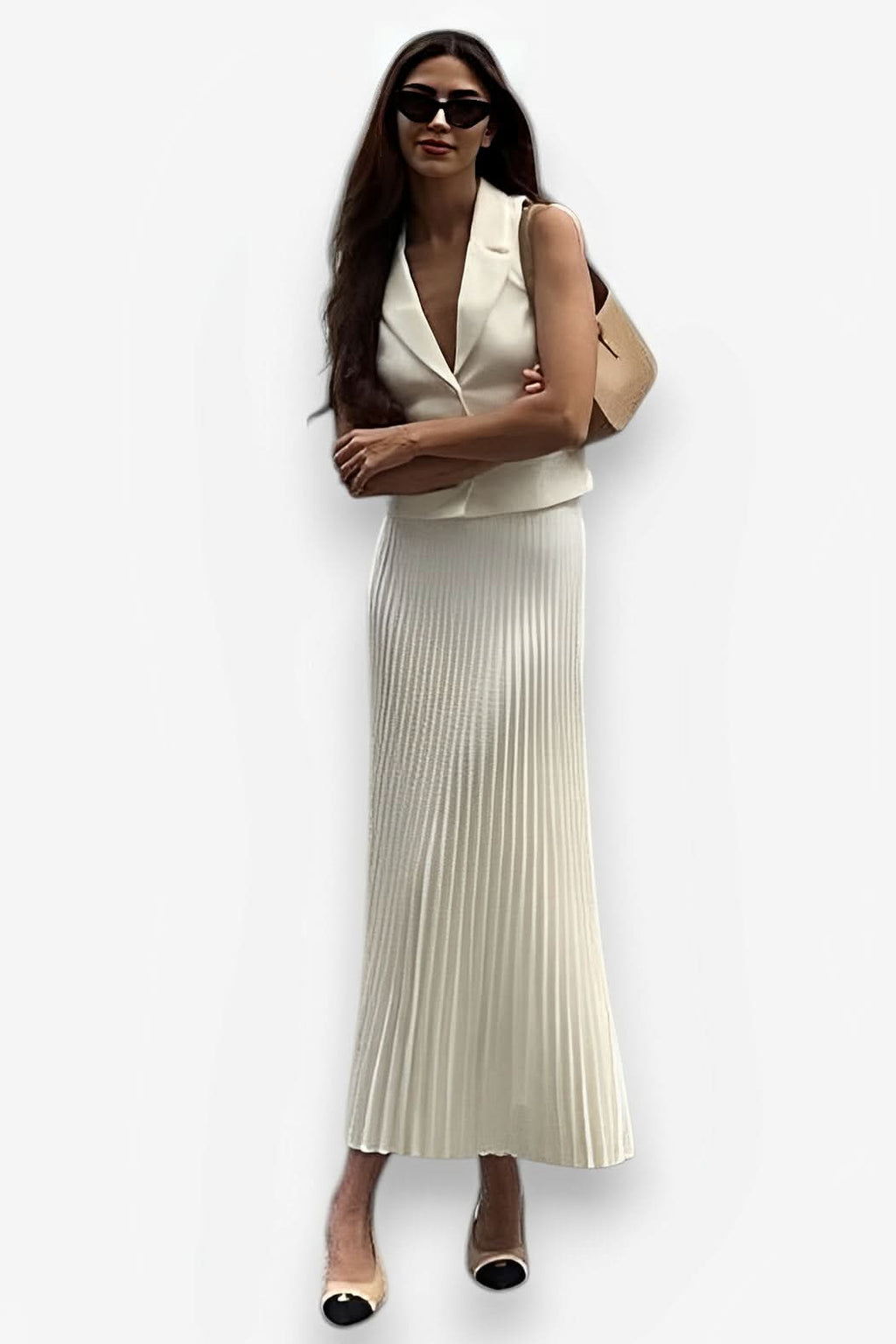 Pleated Sleeveless Skirt suit - skirt suit from The Woman Concept