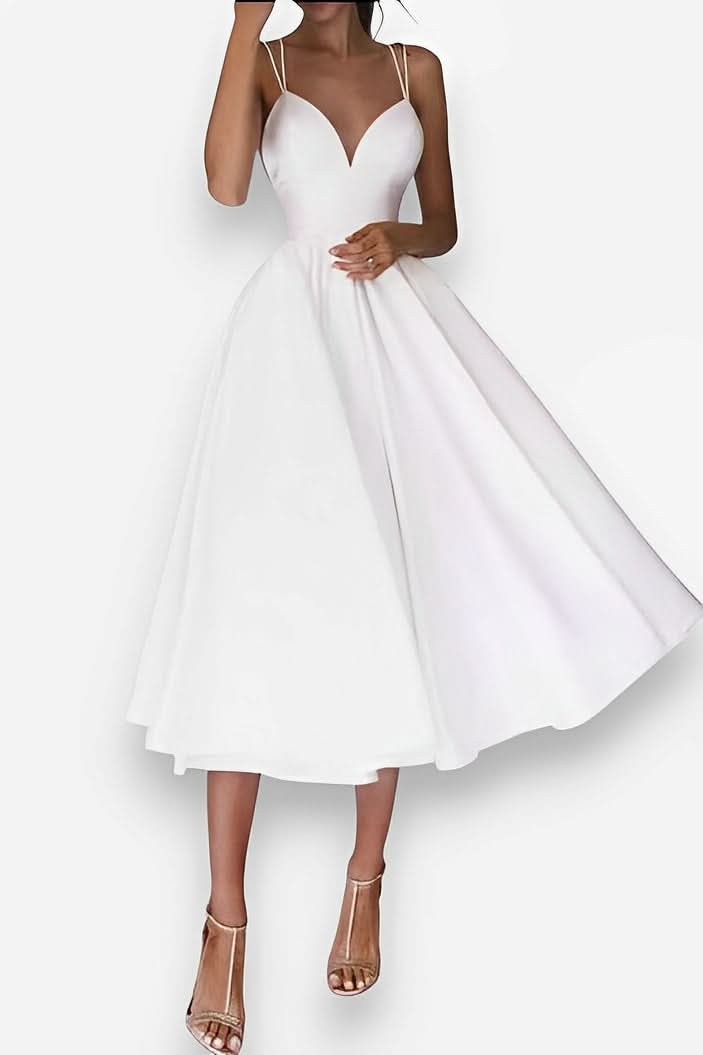 Suspender Swing Midi Dress - Swing Dress from The Woman Concept