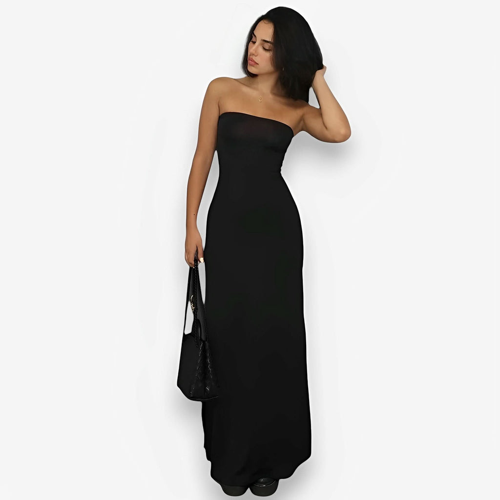Tube top backless slim long dress - dresses from The Woman Concept