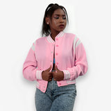 short button down baseball jacket