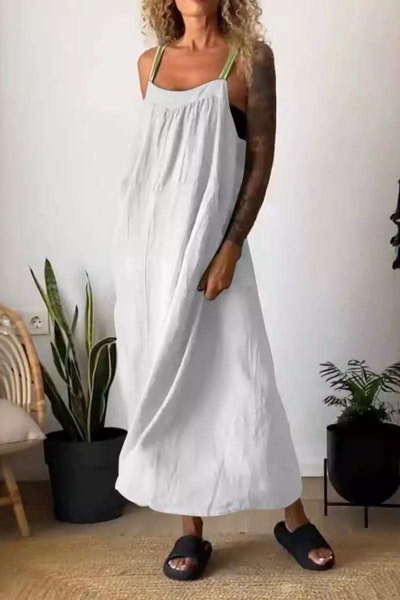 Casual Cotton and Linen Maxi dress - view 4