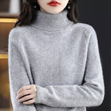 Turtleneck Knit Sweater in light gray – view 7