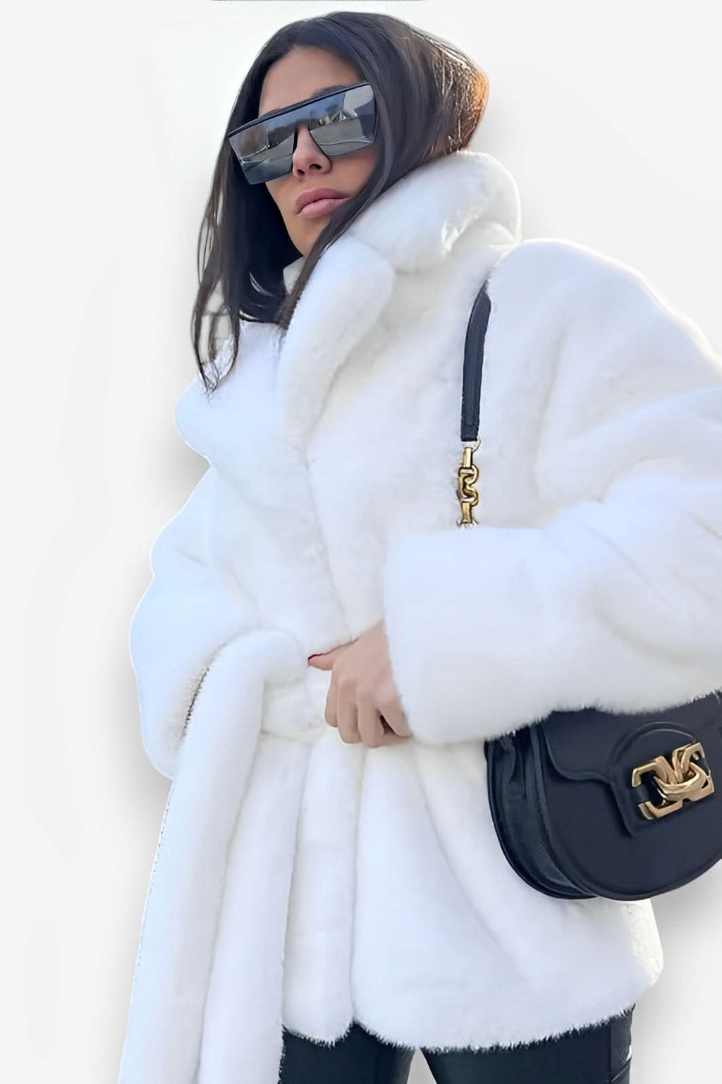 Rabbit fur imitation thickened warm coat - Coats & Jackets from The Woman Concept