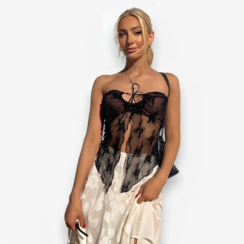 Lace tube vest top - tops from The Woman Concept