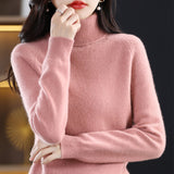 Turtleneck Knit Sweater in pink – view 5