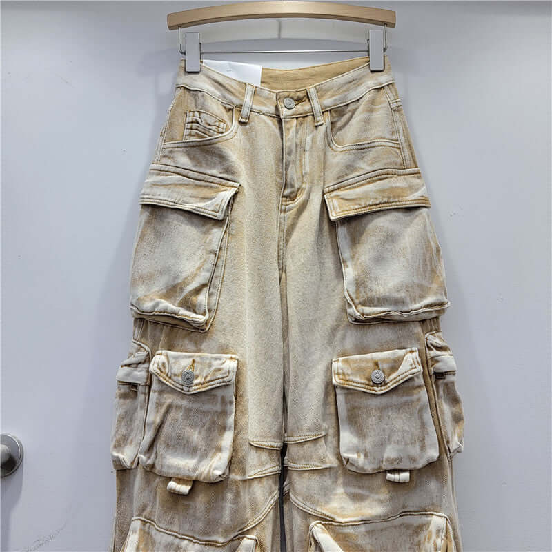 Desert Storm Cargo Pants with multi-pocket design and washed vintage finish
