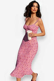 Fishtail Skirt Low-Cut Suspender Dress