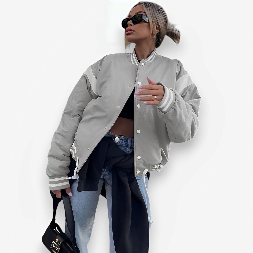 Loose baseball jacket - Coats & Jackets from The Woman Concept