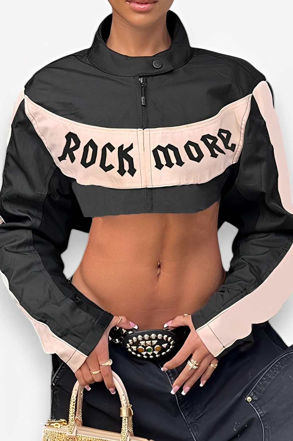 Motorcycle style zipper jacket - motorcycle jackets from The Woman Concept