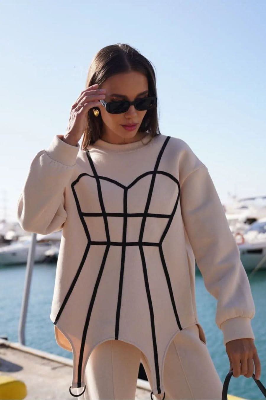 Loose Casual Round Neck Sweatshirt - view 4
