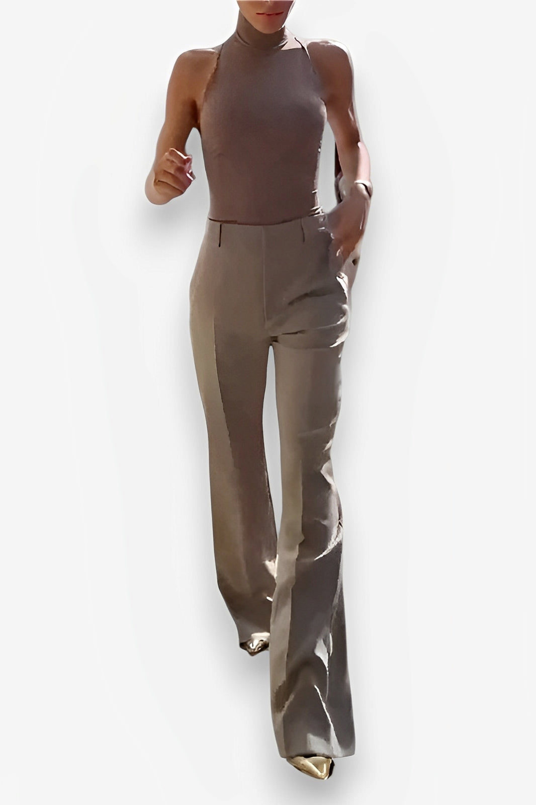 Round Neck Sleeveless Vest Suit Pant