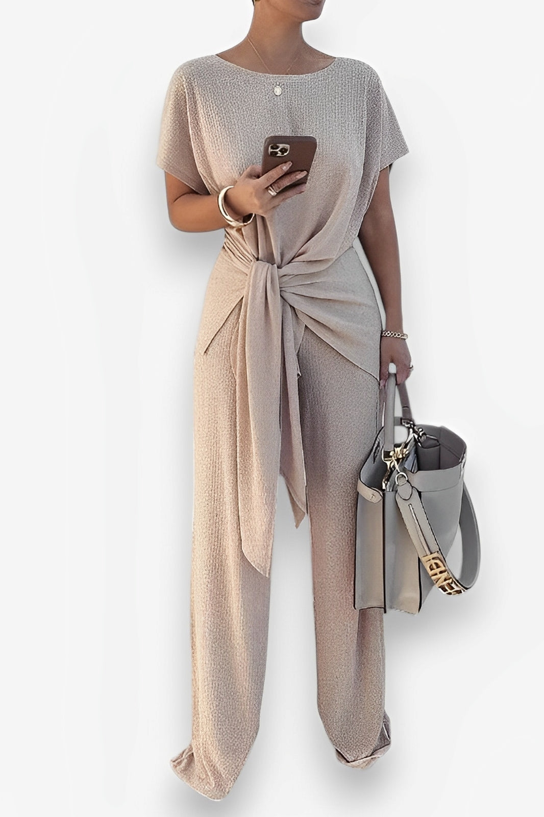 Loose Belted Pants Suit
