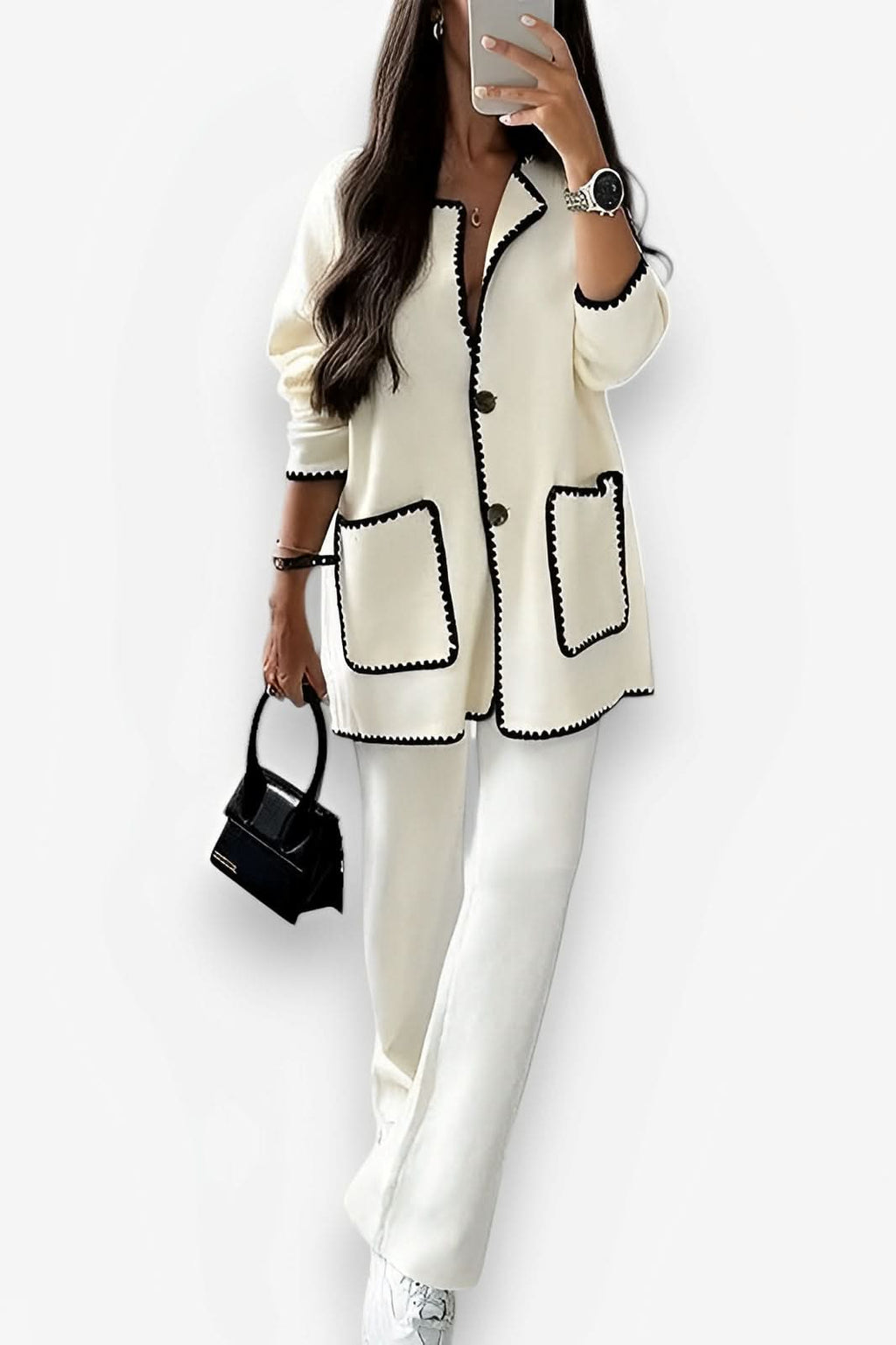 Casual loose cardigan jacket suit - suits from The Woman Concept