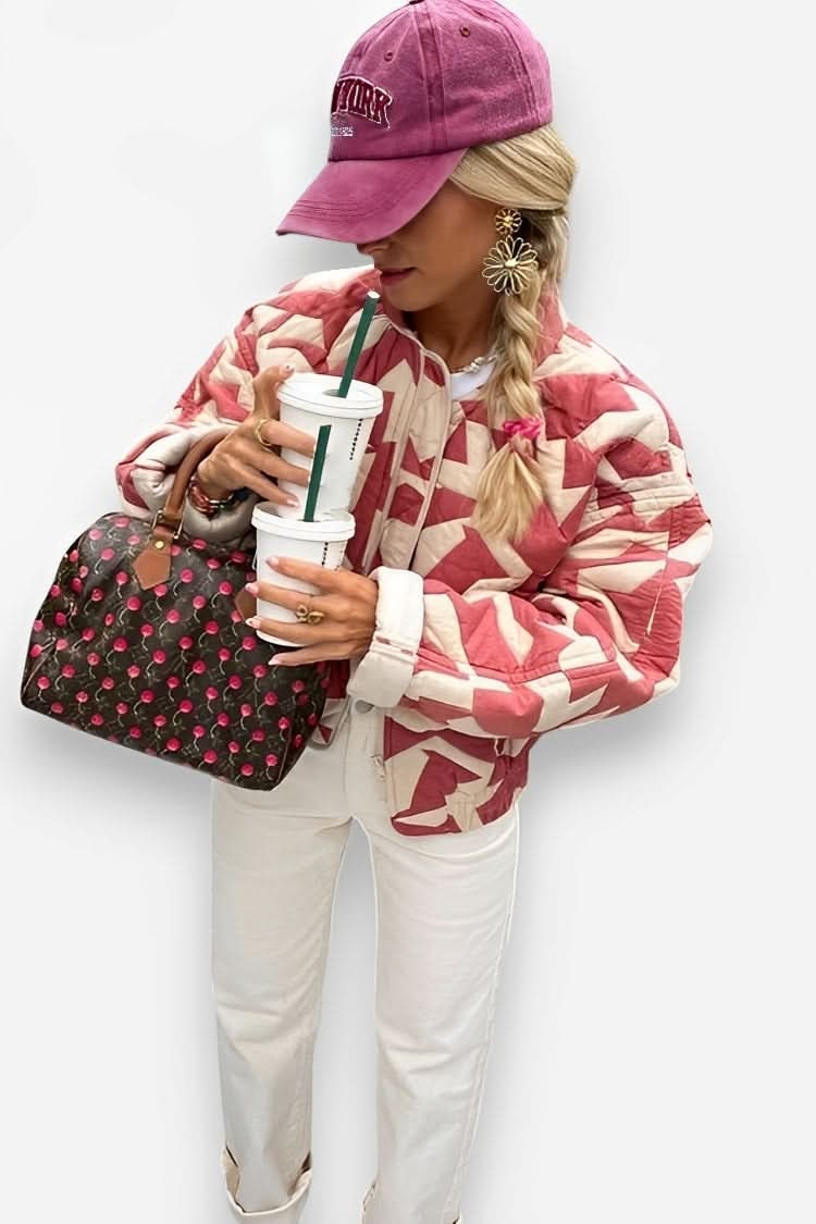 Trendy Printed Cotton Short Jacket - Coats & Jackets from The Woman Concept