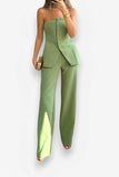 Temperament Tube Top Suit Pants
