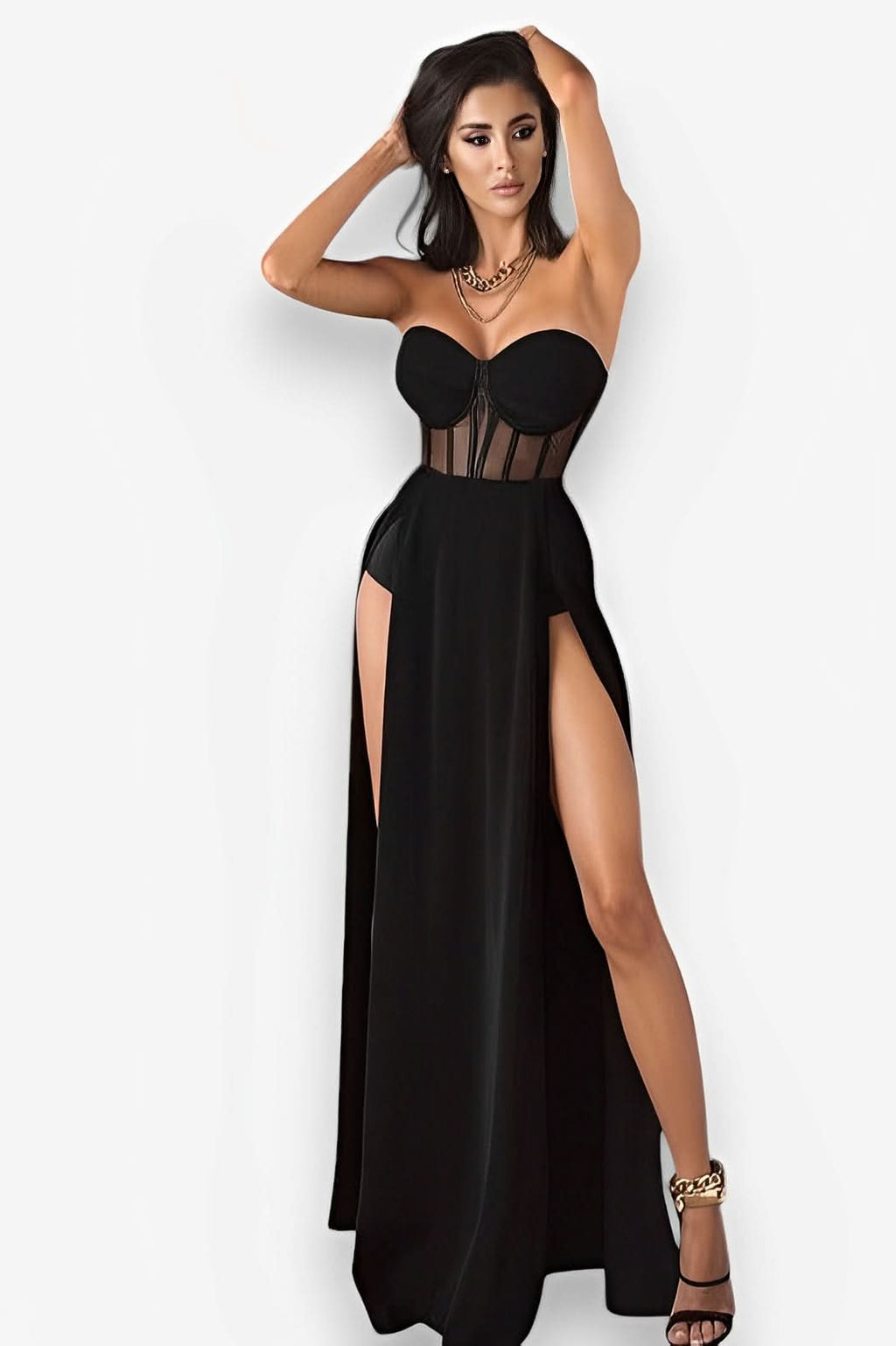 Tube Top Sleeveless Long Dress - Dresses from The Woman Concept