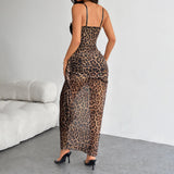 Leopard Print Lace Cami Maxi Dress – view 2 of 7