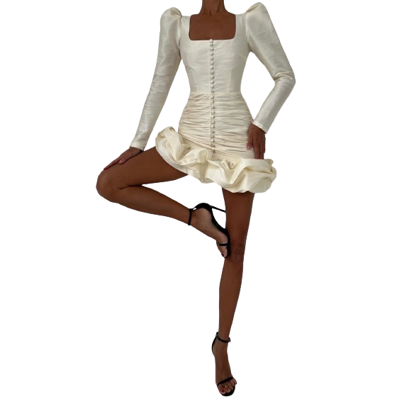 American retro temperament bud dress - view 7