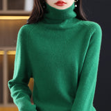 Turtleneck Knit Sweater in green – view 6