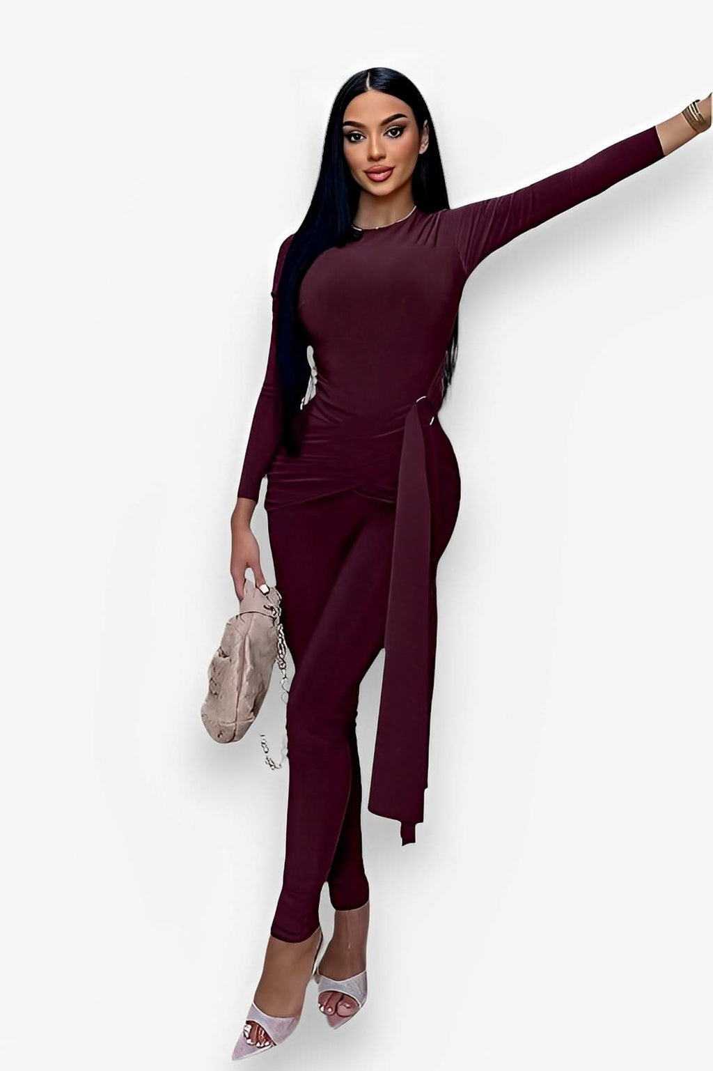 Slim Fit Strap Back Zipper Jumpsuit - Jumpsuits & rompers from The Woman Concept