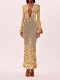 Celeste Gold Sequin Gown