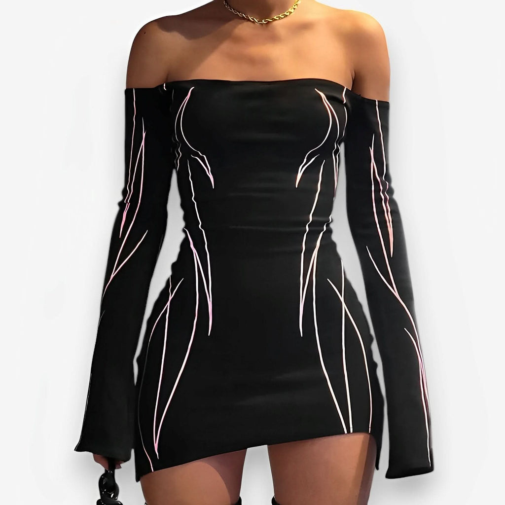 Striped One-Shoulder Tube Top Dress - Dresses from The Woman Concept