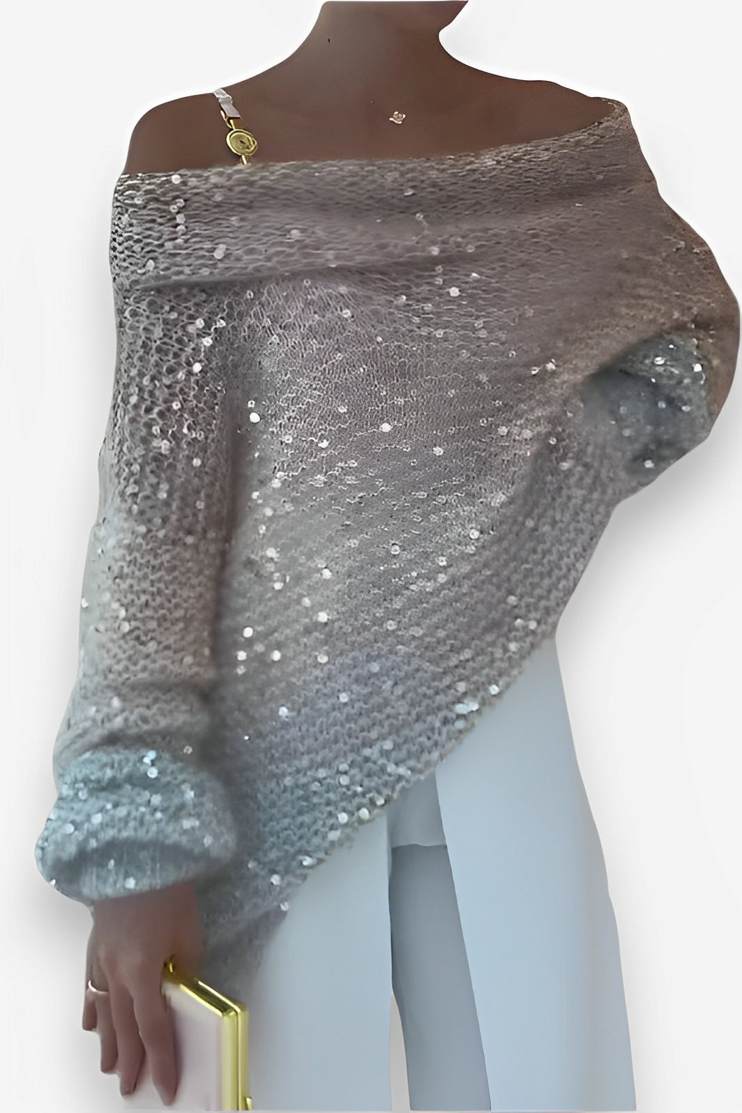 One-shoulder Cozy loose sweater