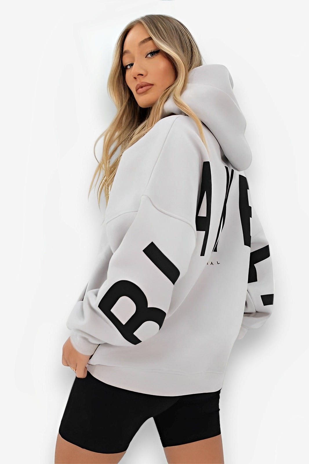 Loose Fit Hoodie with Big Thick Letters