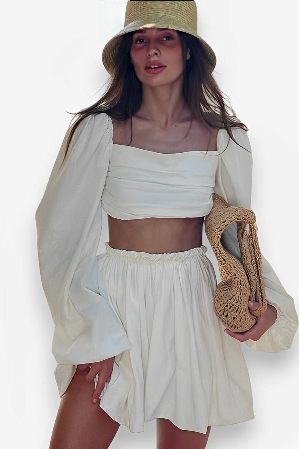 Backless Top Short Skirt Two-piece Set - two-piece from The Woman Concept