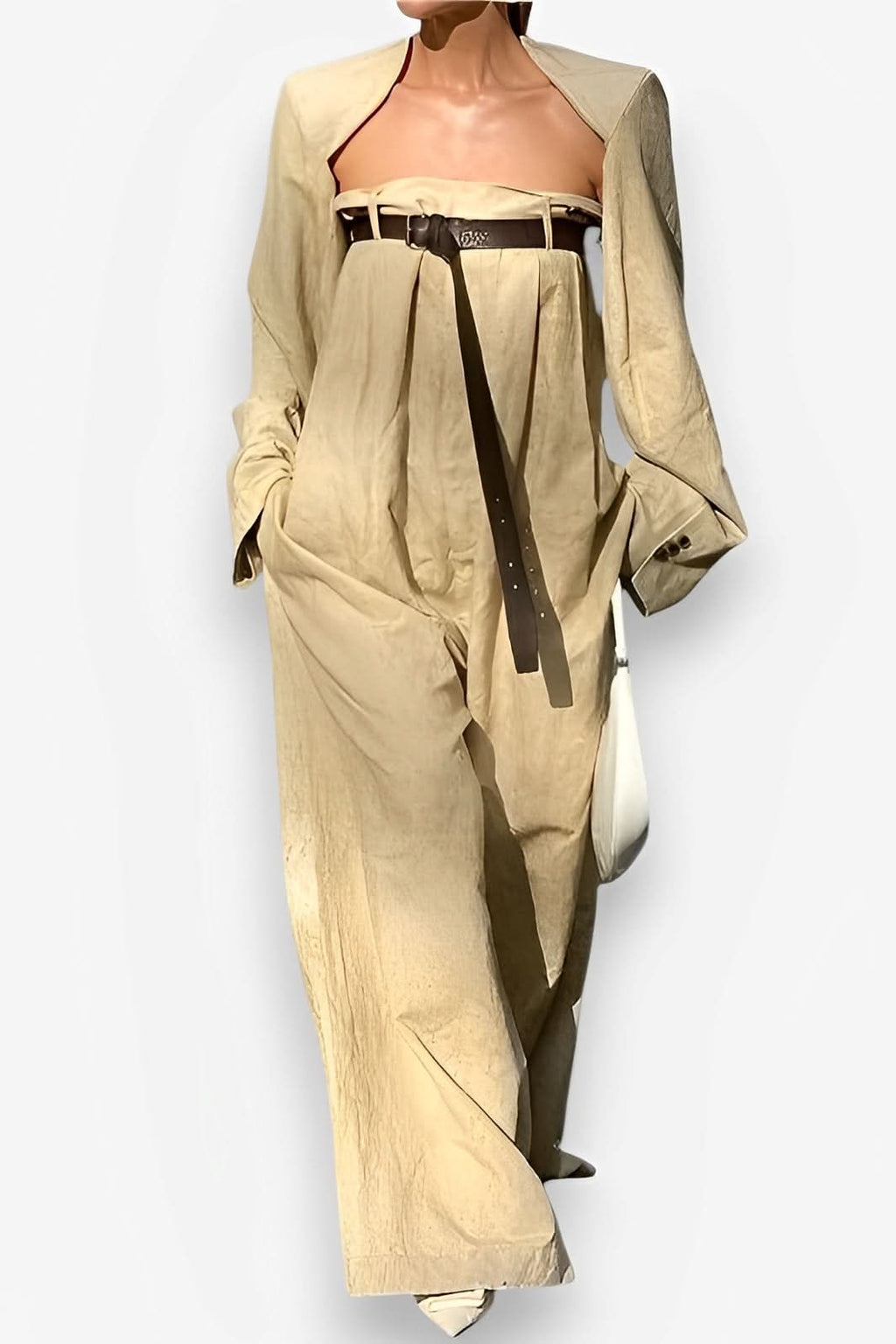 Two piece Wide-leg jumpsuit - Jumpsuits & Rompers from The Woman Concept