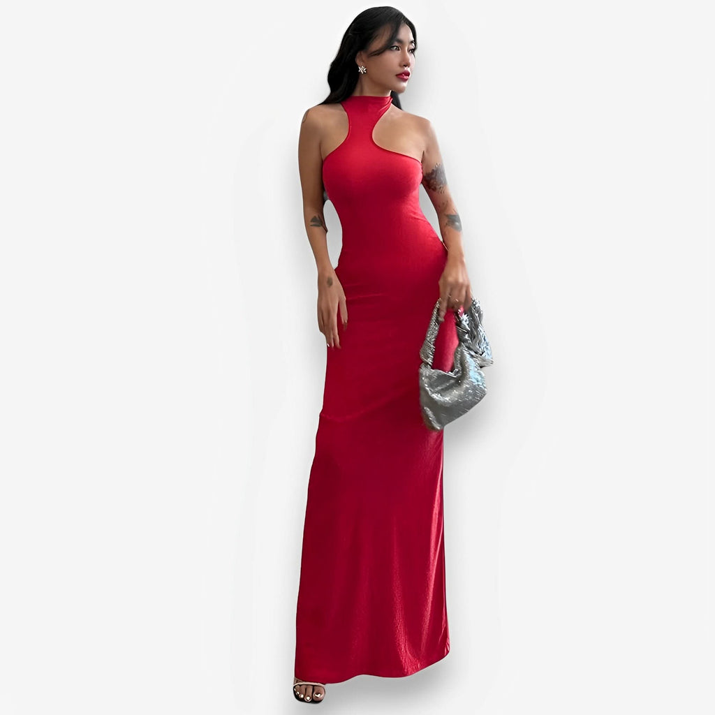 Halter Neck Backless Mid-Length Dress - dresses from The Woman Concept