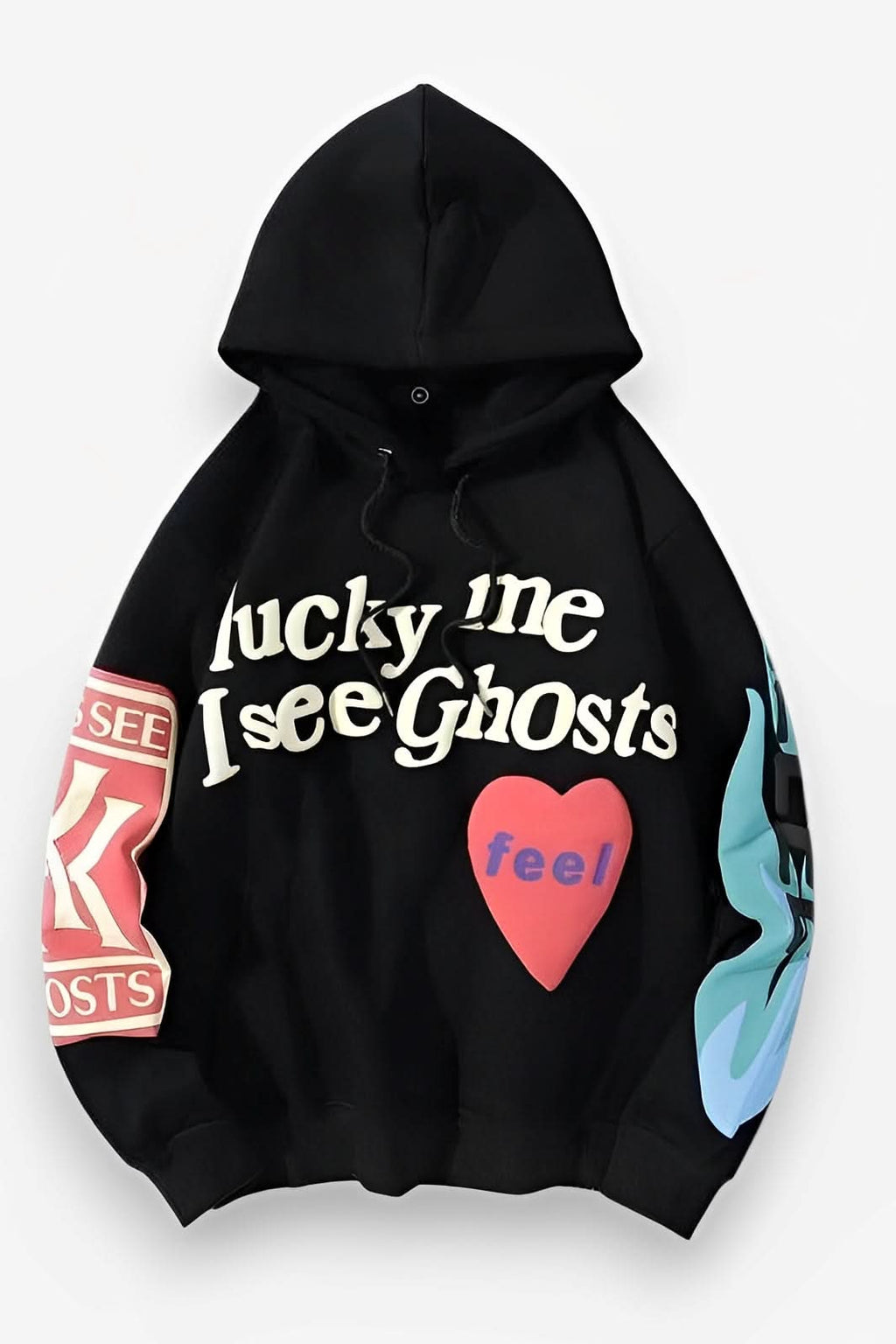 Graffiti Letter Print Hoodie - Hoodies from The Woman Concept