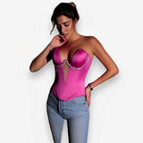 Slim Deep V Tube Vest Top