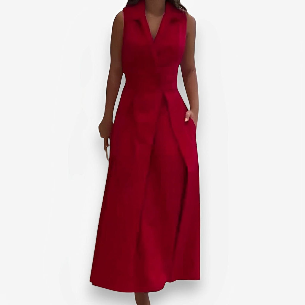 Autumn Elegant Sleeveless Dress - Dress from The Woman Concept