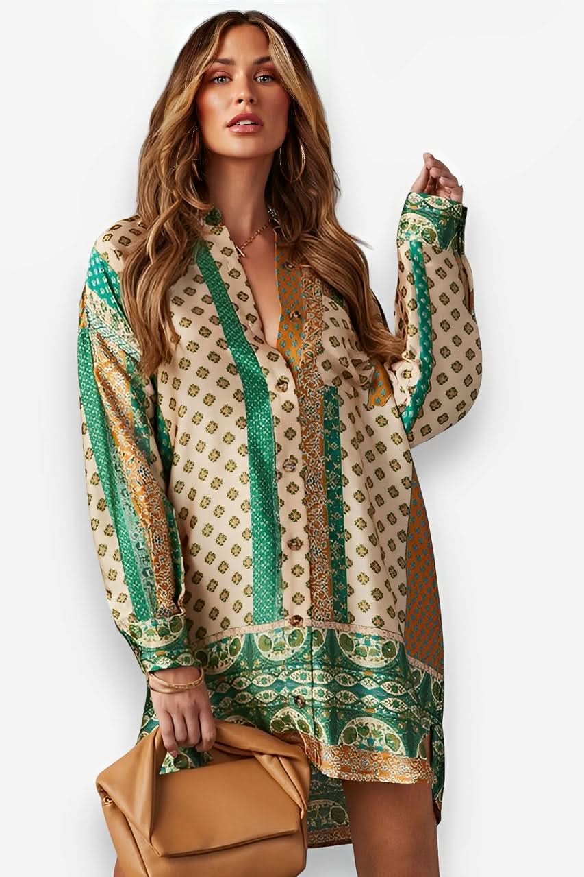 Casual long satin shirt - Shirts from The Woman Concept