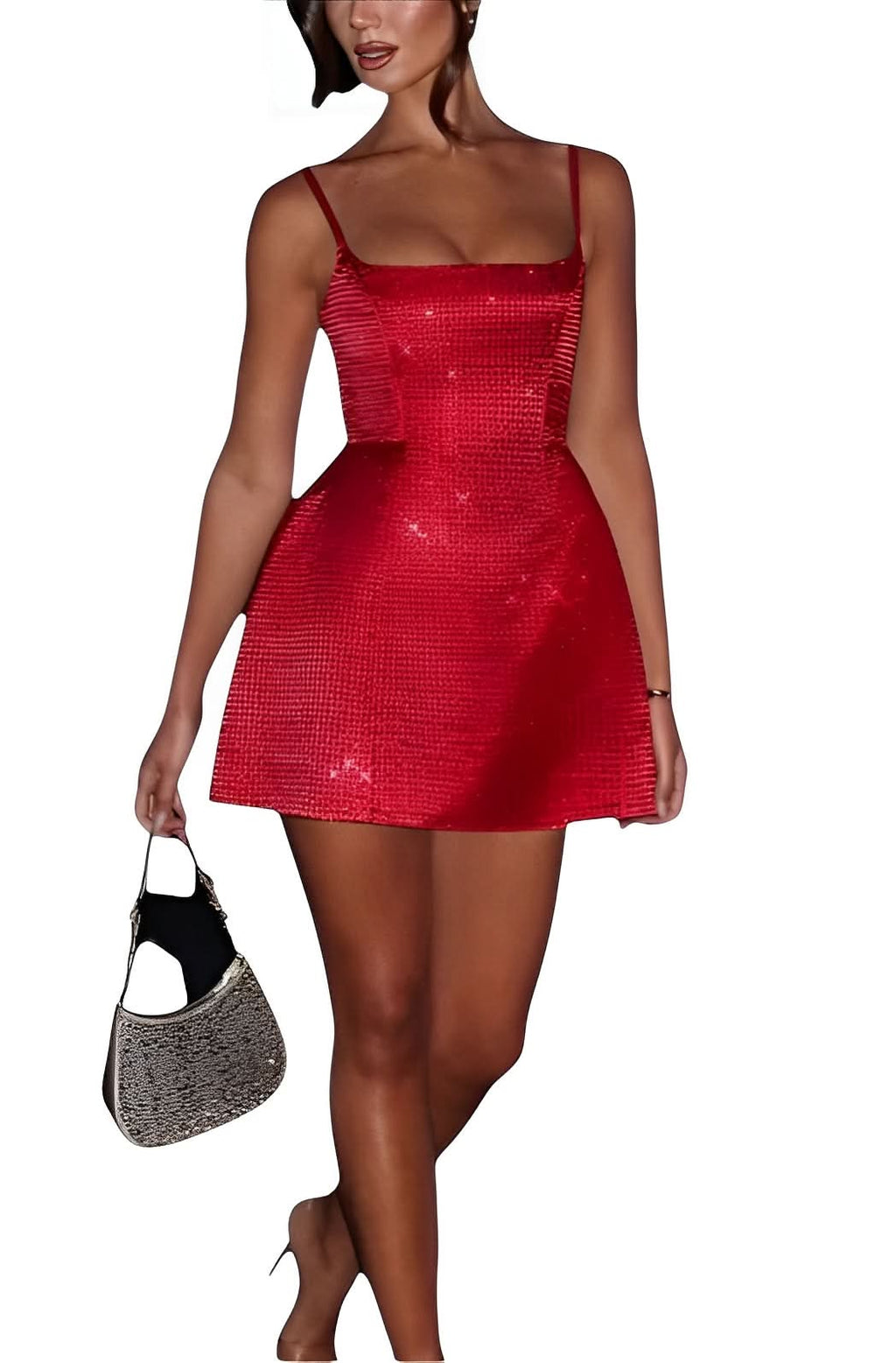 Rhinestone A-line dress - Dresses from The Woman Concept