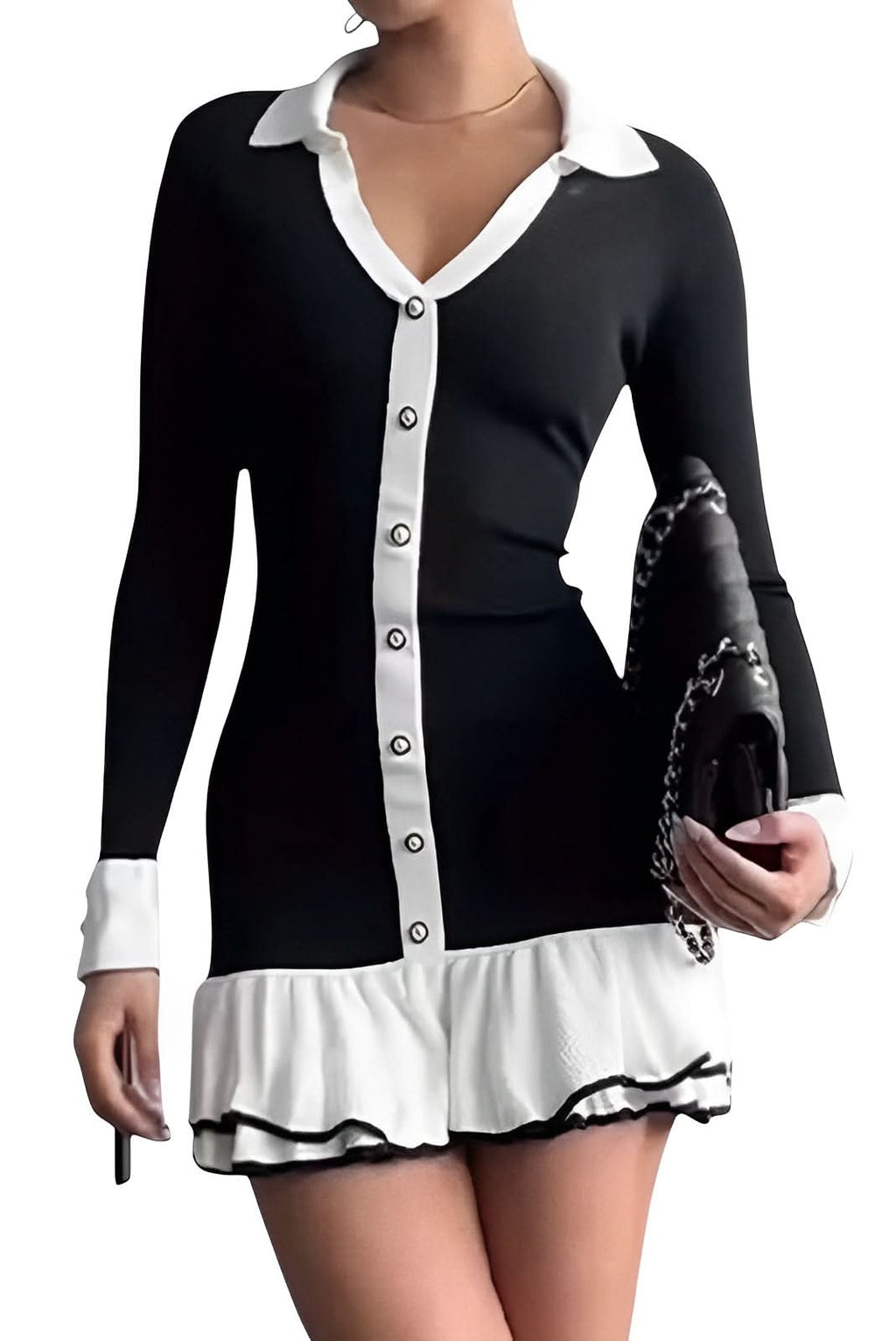 Bodycone Ruffle Knitted Dress - Dresses from The Woman Concept