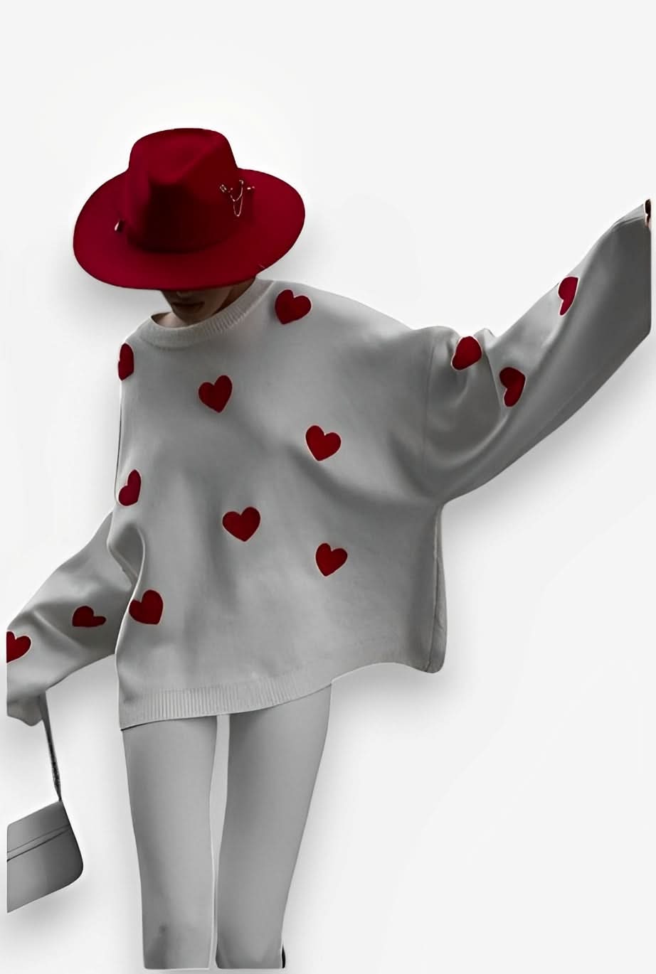 Embroidered Thickened Knitted Loose Sweater - Sweater from The Woman Concept